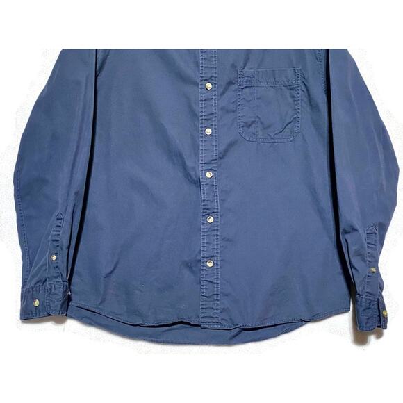 Eddie Bauer Shirt Men's Large Black Button Up Long Sleeve Cotton - Picture 5 of 7